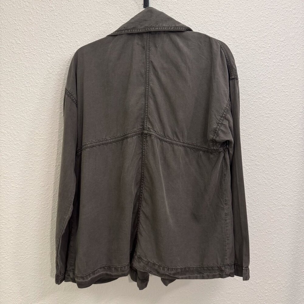 Caslon Open Front Collared Utility Jacket Grey-Gr… - image 2